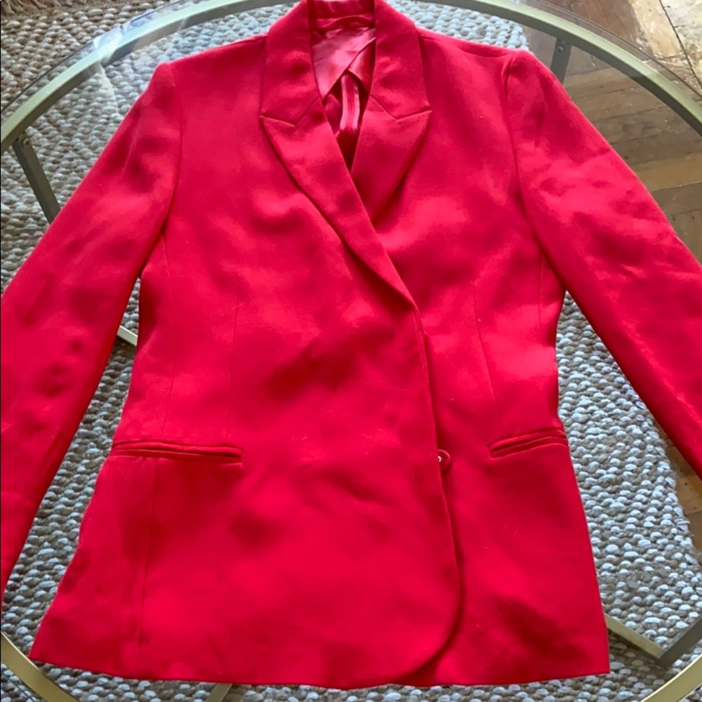 Tailored Red Blazer